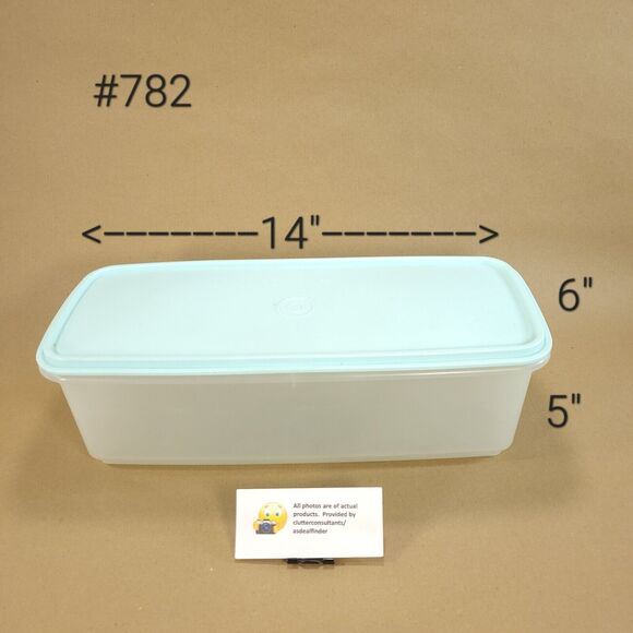 Tupperware Bundle #782 Vegetable Crisper #312 Square Round #670 Sandwich Keeper - Picture 2 of 9
